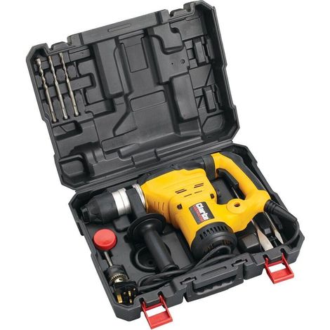 CLARKE SDS HAMMER DRILL 1200W ROTARY & CHISELS IN CASE CON1200RD