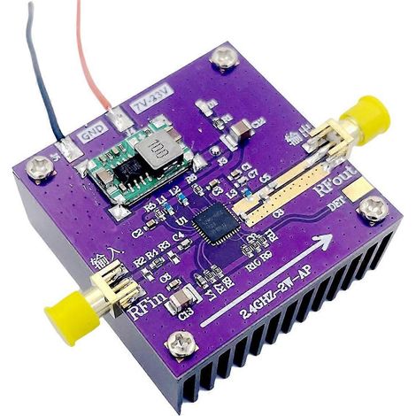 SZM2166 2,4-GHz-2-W-HF-Verstärker, 30-dB-WLAN-HF-Leistungsverstärker, 12 V/24 V DC, Lila (1/5)