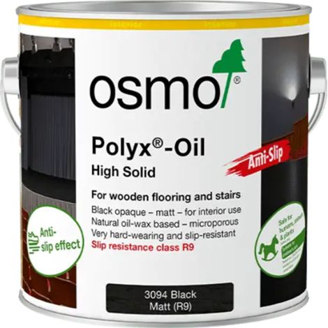 Osmo Polyx Oil Anti-Slip - Black - Matt - 750ml