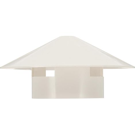 Chapeau De Cheminée 3", Couvre-Vent De Toit En PVC Blanc En Forme De Cèpe Pour Conduit D'Évacuation De Cheminée Et Poêle Extérieur (1/5)