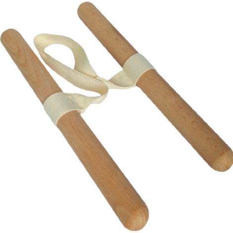 Fascia elastica con manico in legno di faggio, dispositivo di stretching innovativo, migliora la flessibilità, allevia il dolore, migliora la mobilità, dispositivo di allenamento portatile (1/4)