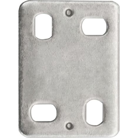Piastrina di giunzione dritta asolata 40 x 30 spessore 2 mm. - 4 pz.