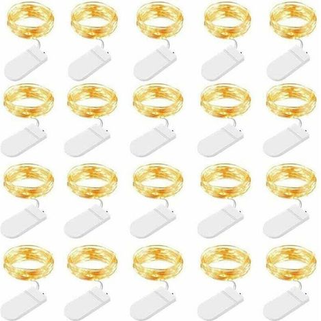 Guirlande lumineuse de Noël,20 pièces 1M 10 LEDs guirlandes lumineuses en fil de cuivre pour chambres Guirlande lumineuse de Noël (1/4)