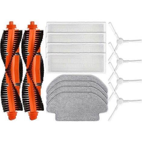 Pièces de rechange pour aspirateur robot Xiaomi S10 S12 B106GL : brosse principale, filtre HEPA et serpillière. (1/5)