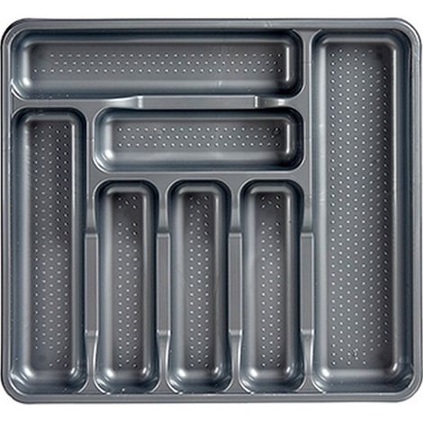 CUBERTERO PLÁSTICO GRANDE 7 DEPARTAMENTOS 30x32x4,5cm KINVARA - ORGANIZADOR COCINA