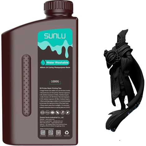 3D-Druckharz, geruchsarm, schnell härtend, Schwarz (1/2)