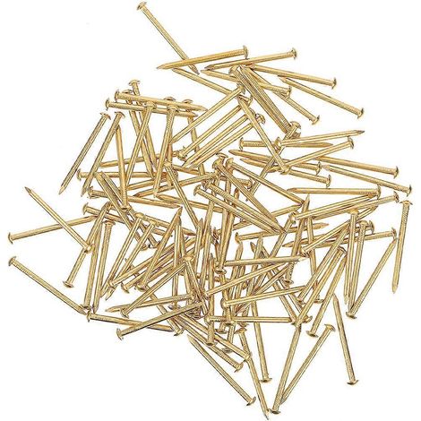2030 clous de fixation pour meubles, clous en métal et en cuivre pour accrocher des tableaux (bricolage).-0.12X1.2CM-Golden (1/4)