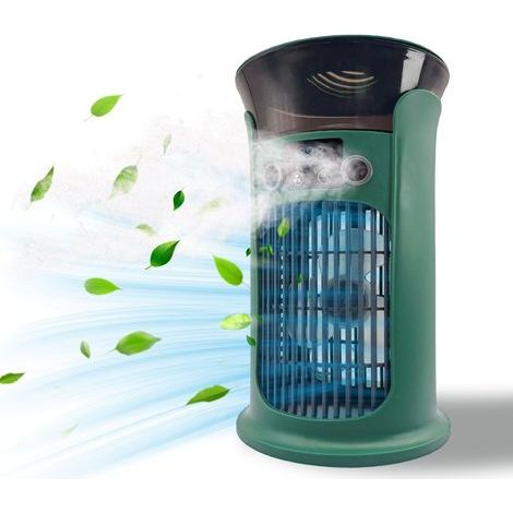 Ventilateur de climatisation portable alimenté par USB, humidificateur d'air, mini ventilateur de refroidissement personnel, ventilateur de refroidissement ultra silencieux pour la famille, les (1/5)