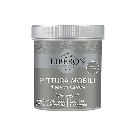 LIBERON - PITTURA MOBILI A BASE DI CASEINAOPACO PROFONDO GRIGIO PIOMBO 500ML (1/3)