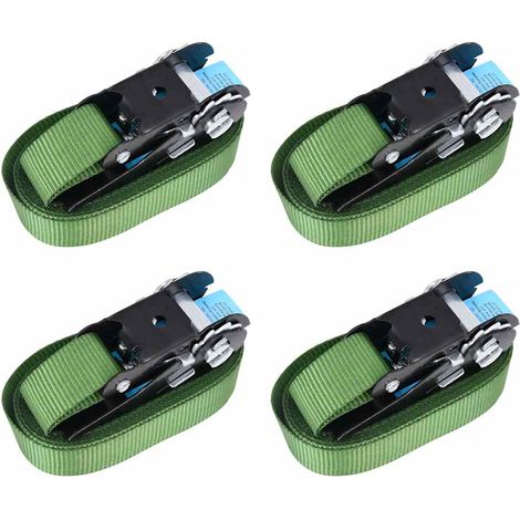 vidaXL Cinghie d'Ancoraggio a Cricchetto 4 pz 800 daN 6m Verde (1/5)
