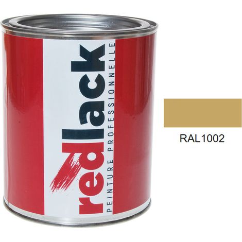 Dose 1L Lack Mehrzweckfarbe – RAL 1002 – Sandgelb – Seidenmatt – für verschiedene Oberflächen – Redlack