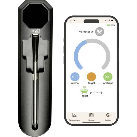TFA Dostmann SMART BBQ KÜCHEN-CHEF 2 A gas, Carrello griglia, Palla/Sfera, Combinato, Barbecue a gas mobile, Fumo, Pieg (1/5)