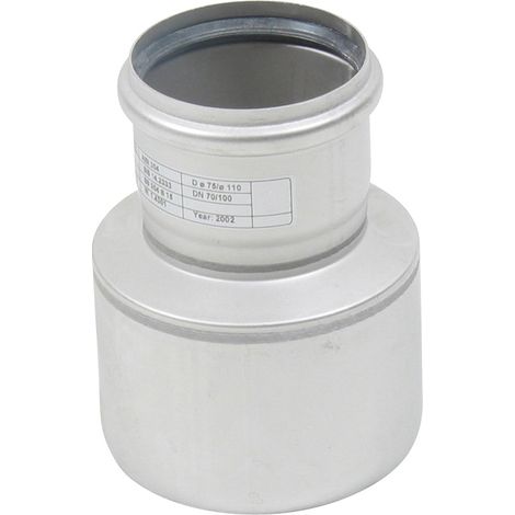 BLÜCHER EuroPipe Übergangsstk.zentr. 1.4301, 75 x 110 mm