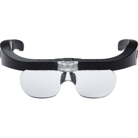 Lunettes Loupe avec 2 Lumières LED, Frontale Grossissantes Casque Loupe Mains Libres pour Couture, Lecture Réparations, Bijoux, Montres et Artisanat, 4 Lentilles Détachables (1/5)