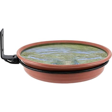 Mangeoire suspendue en plastique pour oiseaux, style unique, résistante aux intempéries, pratique pour une rambarde de jardin, facile à entretenir et à remplir. Multicolore. (1/5)