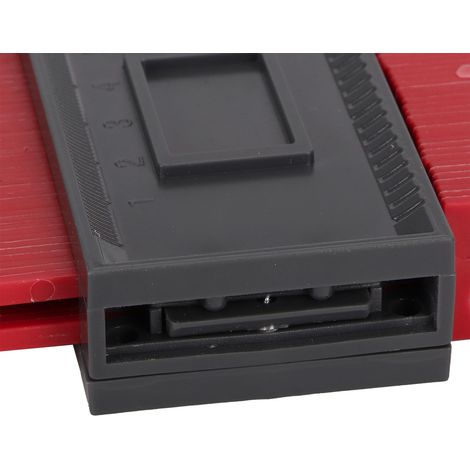 Duplicateur de règle de contour avec verrouillage, outil de mesure pour contours irréguliers, accessoire de menuiserie, rouge, taille S, 127 mm / 5 pouces (1/5)