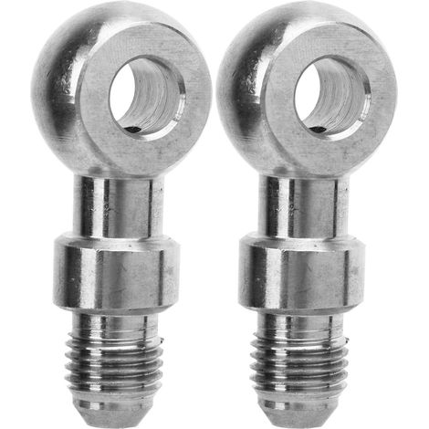 1 paire de raccords de conduite de frein droits en acier inoxydable (1/5)