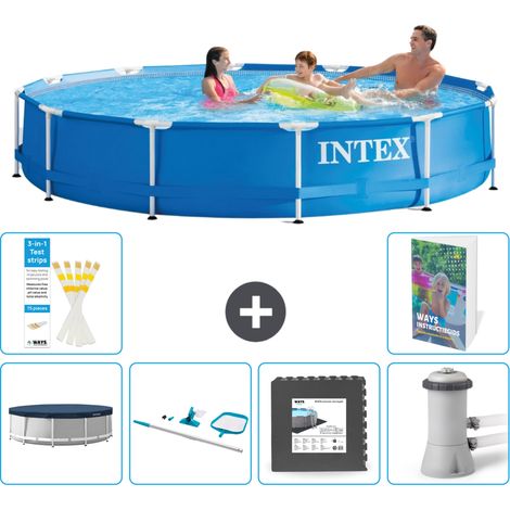 Frame Pool Rund - 366x76 cm - 7-teilig S163