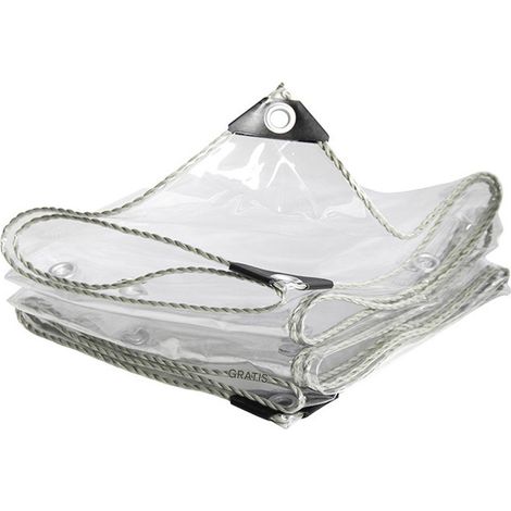 Bâche transparente - Pergola - Toiture plastique étanche - 2x2 m - Transparente (1/5)