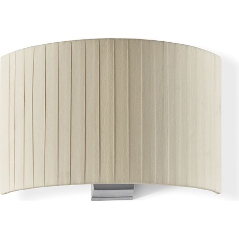 Wandleuchte Amsterdam E27 15w Geklebt Beige Satin-Nickel (1/4)