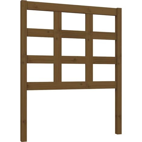 Maison Exclusive - Cabecero de cama madera maciza pino marrón mie (1/5)