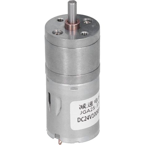 Moteur à courant continu JGA25-370 à réduction par vis sans fin pour bureautique et appareils électroménagers, 24 V CC, 100 tr/min (1/5)