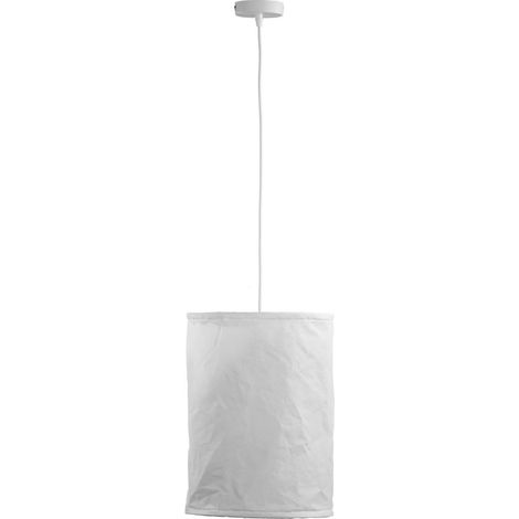 Pendelleuchte Weiß Stoff Schirm Ø 30 cm Modern E27 Hängelampe Wohnzimmer Schlafzimmer