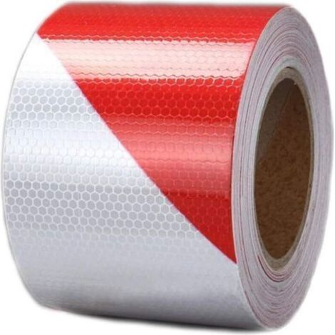 – Ruban de signalisation réfléchissant 5cm x 25m – Haute visibilité multi-angles – Résistant aux intempéries – Adhésif pour marquage sol (1/5)