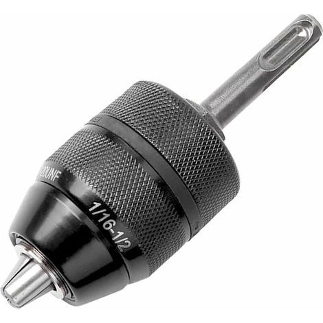 Hochleistungs-Profi-Schnellwechsel-Bohrfutter 1/2-20 UNF (2-13 mm) mit 6,35 mm (1/2") SDS-Adapter (1/5)