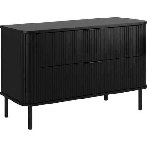 Meuble de salle de bain sur pieds avec tiroirs et pieds métalliques, coloris Noir, poignée noir, pieds noir, 100 x 41,5 x 66,7 cm (1/5)