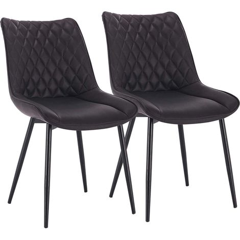 WOLTU 2pcs dining chairs Kitchen Counter chairs Lounge Leisure Living Room Anthracite
