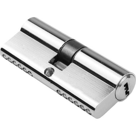 (Argenté)1 Cylindre Double En Alliage D'Aluminium, Serrure À Cylindre, Serrure De Porte Avant, Serrure De Sécurité Pour Porte Avant, Cyli (1/5)