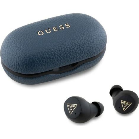 Base di ricarica per cuffie Bluetooth TWS Guess, colore blu.