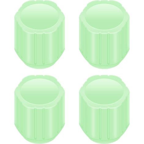 4pcs Soupapes de pneu pour roue de voiture, capuchons lumineux anti-poussière pour tige de valve, couvercles de jante, accessoires auto (1/5)
