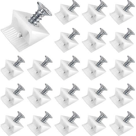 Renfort fond tiroir : 100 cales plastique + vis pour stabiliser panneaux déformés (1/5)