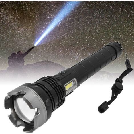 BelleRise - P90 Taschenlampe – 5000 lm Teleskopzoom IP65 – für Camping und Wandern 26,5 cm (1/5)