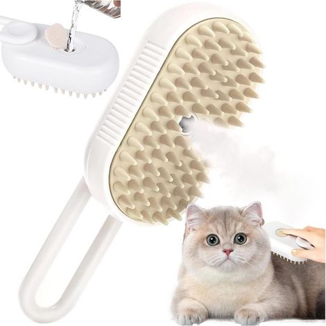 TrAdE Shop Traesio - Spazzola A Vapore Per Gatti Cani Elimina Pelo Morto Sottopelo Cavo Usb -