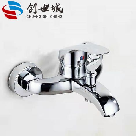 Bathtub mixer valve, bathroom shower head with hot and cold water, concealed installation for solar water heaters, shower faucet - alloy model