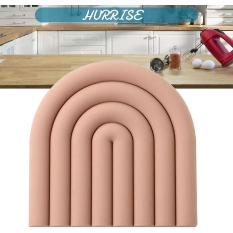Sonew Dessous de plat pour plats chauds (Bleu)Plats Chauds Dessous De Plat épaissi Silicone Arc-en-ciel luminaire Rose poussiéreux (1/5)