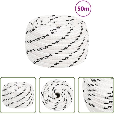 vidaXL Hausarbeitsseil - Arbeitsseil Weiß 18 mm 50 m Polyester (1/5)