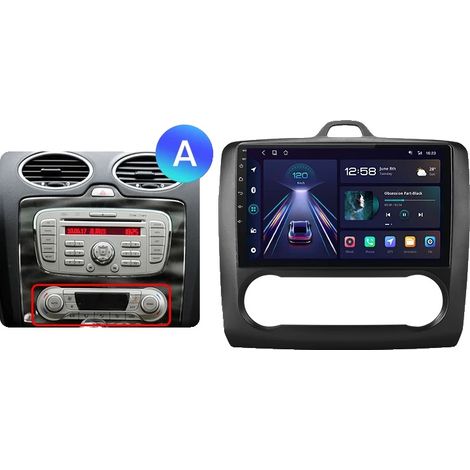 Système multimédia automobile, taille d'affichage, compatible avec Ford Focus MK2 MK3 (2004-2011), 4G 2Go-32Go (1/2)