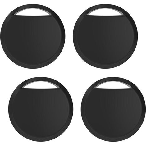 Bluetooth-Tracker, Haustierortungsgerät, für Gepäck, Schlüssel, Geldbörse, kompatibel mit Google Find My (nur Android), schwarz, 4er-Pack (1/5)