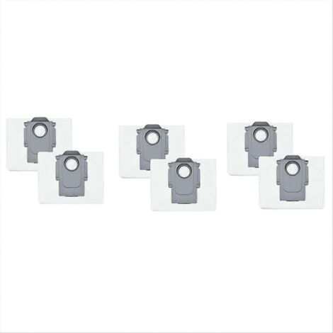 Lot de 6 sacs à poussière pour aspirateur robot Roborock S8 Pro Ultra, S8+, S7 MaxV Ultra/Max Ultra (2,5 L).