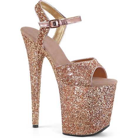 20 cm haut, brillant, wasserdichte Plateau-Stiletto-High-Heels (1/2)