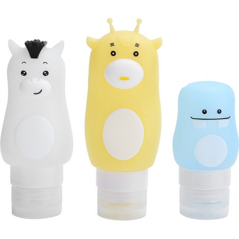 Flacon rechargeable à motif animal, flacon souple pour lotion, flacon de voyage vide, contenant cosmétique (1/5)