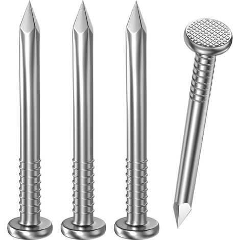 Lot de 50 clous en acier de 16 mm - Clous pour toiture - En acier inoxydable A2 V2A - Pour murs en bois et béton (1/5)