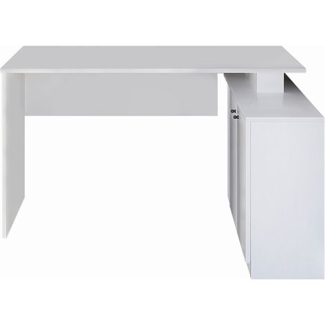 Bureau d'angle moderne avec bibliothèque latérale gain de place Basak (1/5)