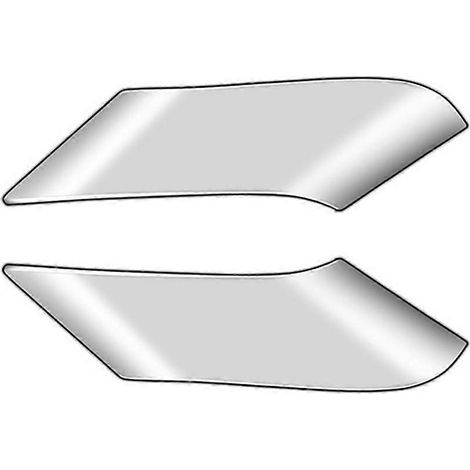 Garniture de montant extérieur de portière de voiture argentée (1/4)