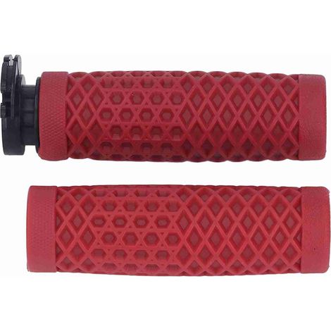 Poignées d'accélérateur en silicone de 22 mm pour guidon de moto, compatibles avec les scooters GY6 50cc, 80cc, 125cc et 150cc (rouge). (1/5)