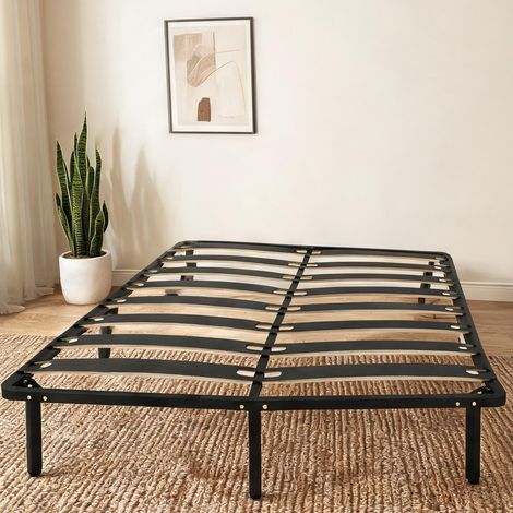 Canapé convertible en bois de peuplier acier 200 x 160 x 32 cm (1/5)